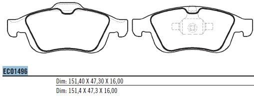Pastillas freno s/sensor - Imagen principal
